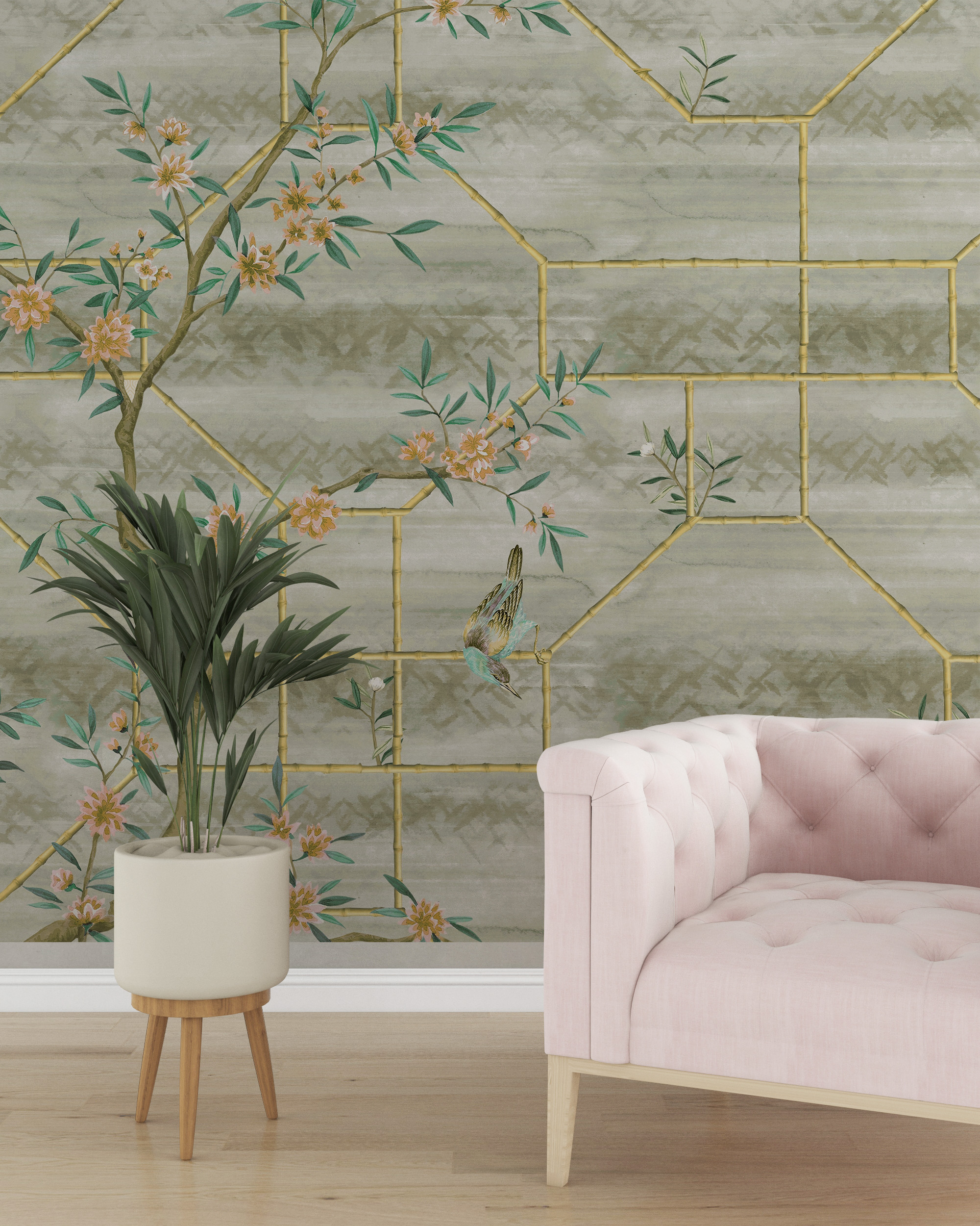 Vzor nástěnné rostliny