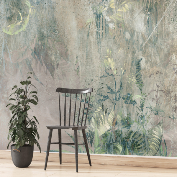 Nástěnná malba Rostliny v hnědé barvě