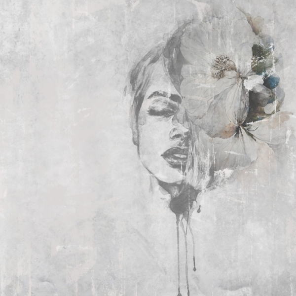 Nástěnná malba Žena Flower