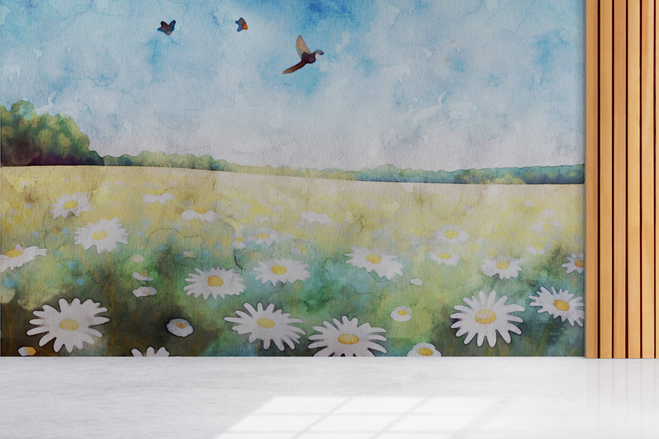 Nástěnná malba malované louky