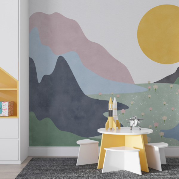 Fototapeta Pastelová mýtina v horách