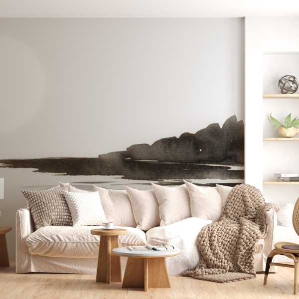 Nástěnná malba Slunce na jezeře