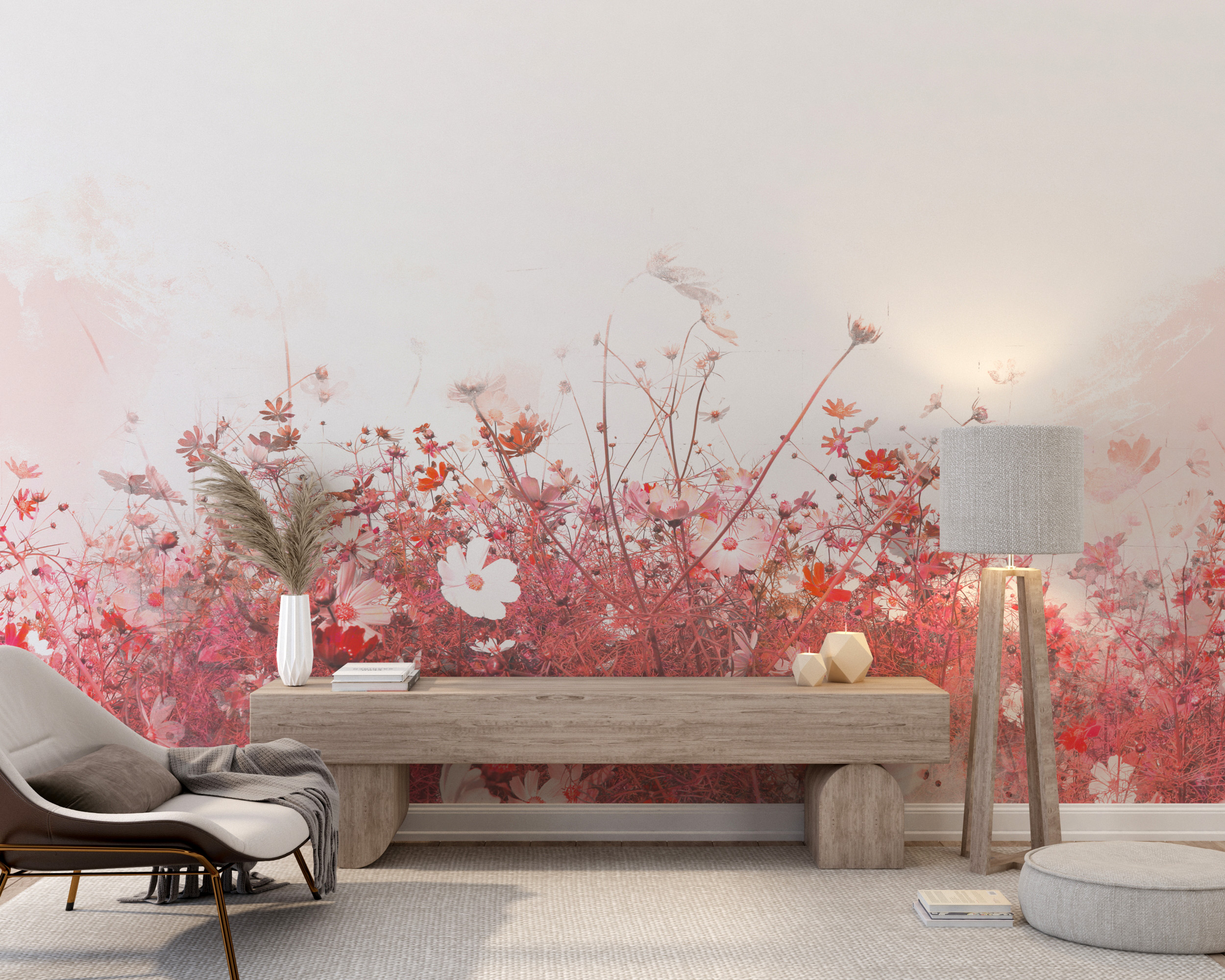 Fototapeta Květiny v růžové a červené barvě