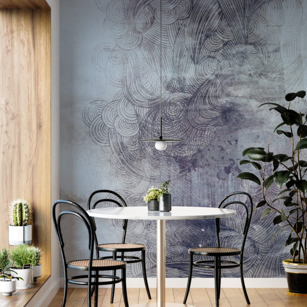 Nástěnná mandala v šedé barvě