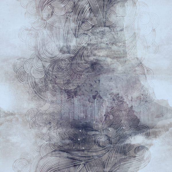 Nástěnná mandala v šedé barvě