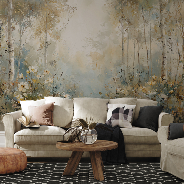 Fototapeta Lesní harmonie v akvarelu