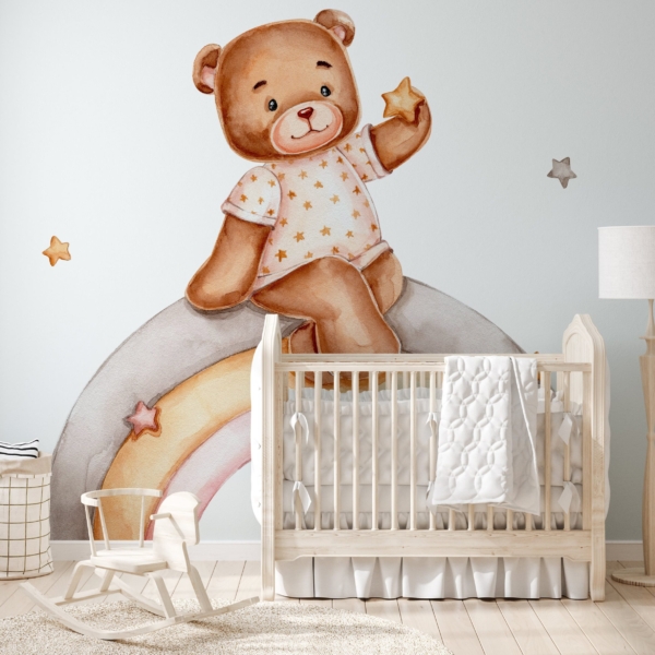 Fototapeta Duhový svět plyšového medvídka