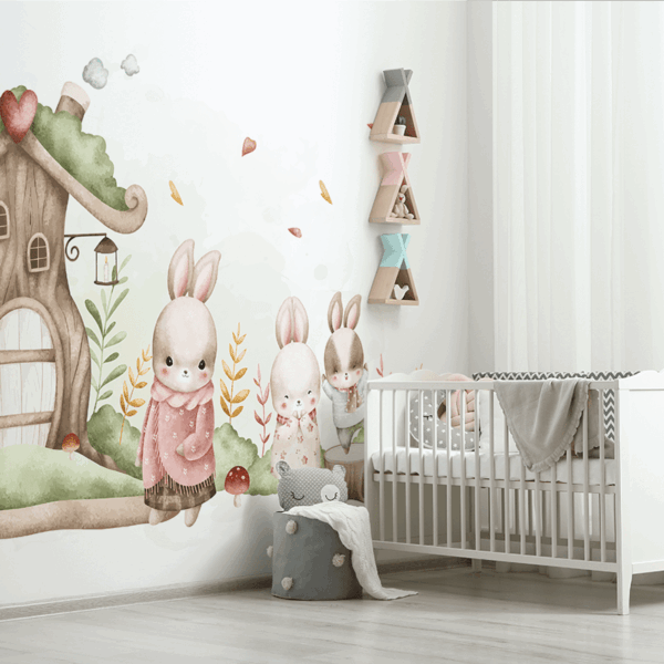 Fototapeta Rodina lesních králíků