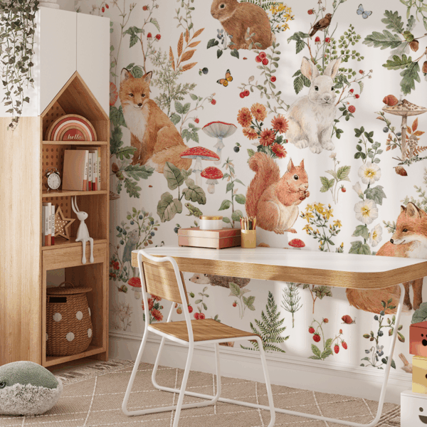 Fototapeta Mezi houbami a květinami