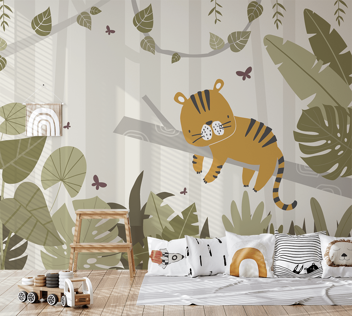 Fototapeta Malý tygr v zeleném lese