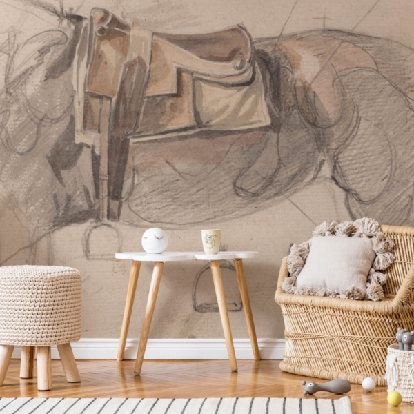 Fototapeta Skica se sedlem