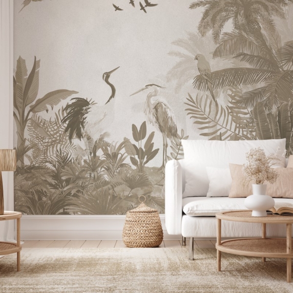 Fototapeta Jeřáby ve vintage stylu