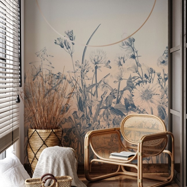 Fototapeta Kruh nad květinami