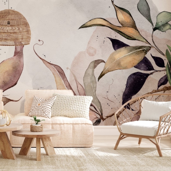 Fototapeta Listy na akvarelu