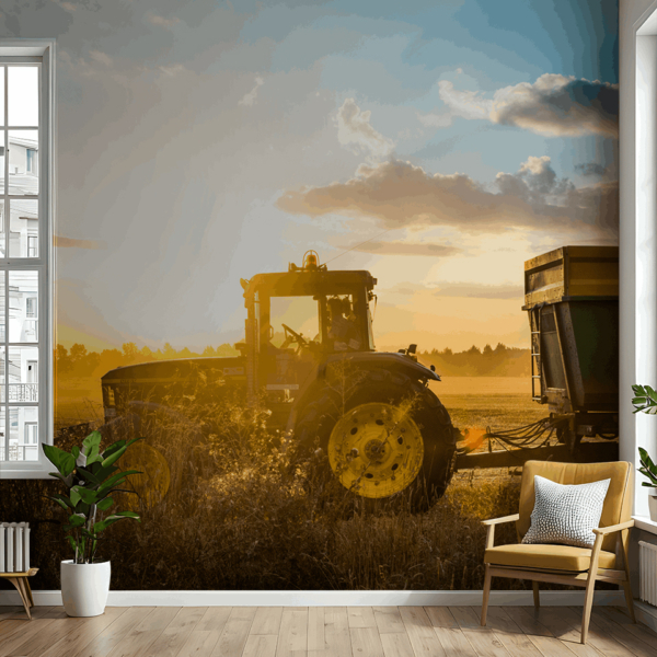 Fototapeta Traktor na poli