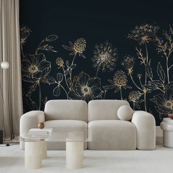 Fototapeta Květiny na tmavém pozadí