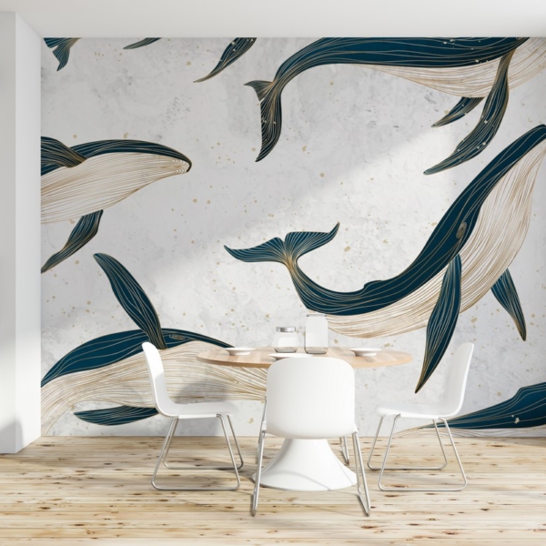 Fototapeta Škola velryb