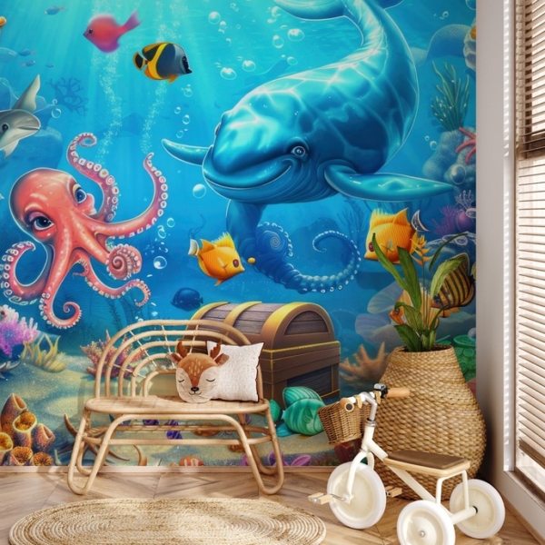 Fototapeta Podvodní dobrodružství s mořskými obyvateli