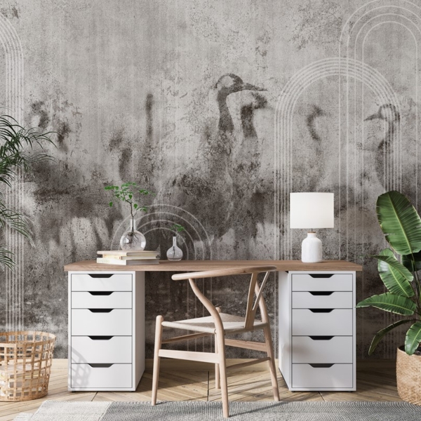 Fototapeta Jeřáby na betonu