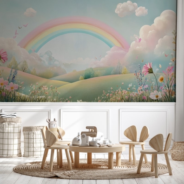 Fototapeta Duhový ráj na louce