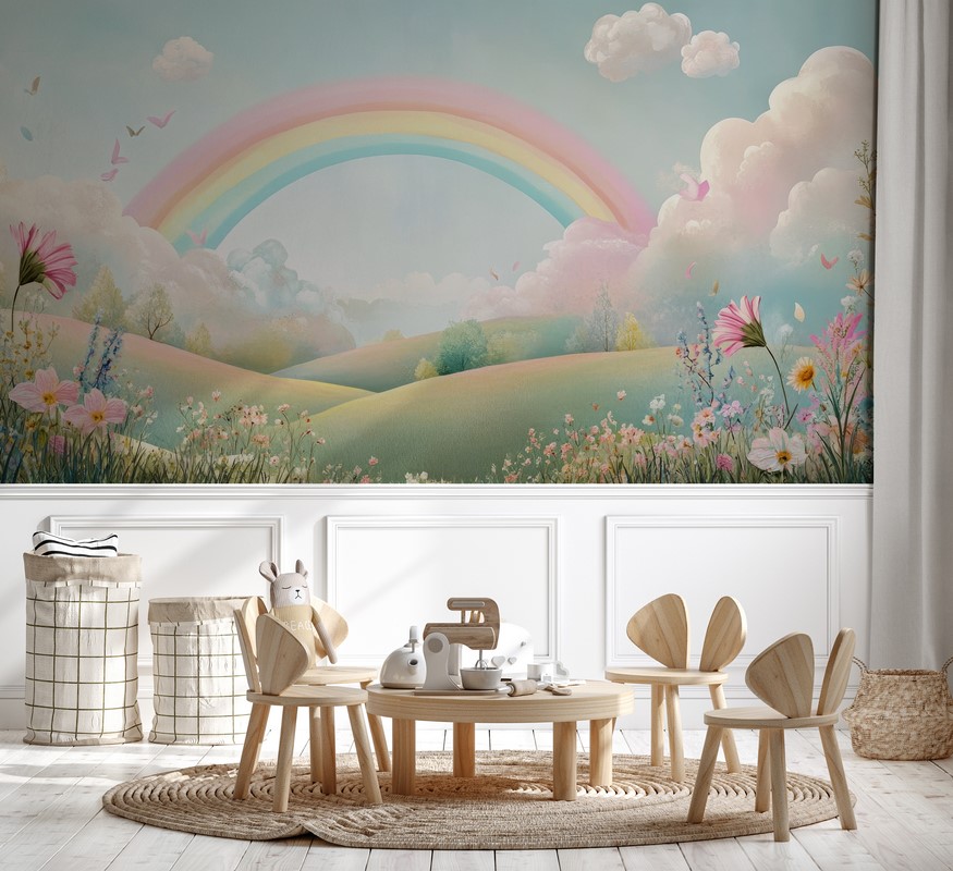 Fototapeta Duhový ráj na louce