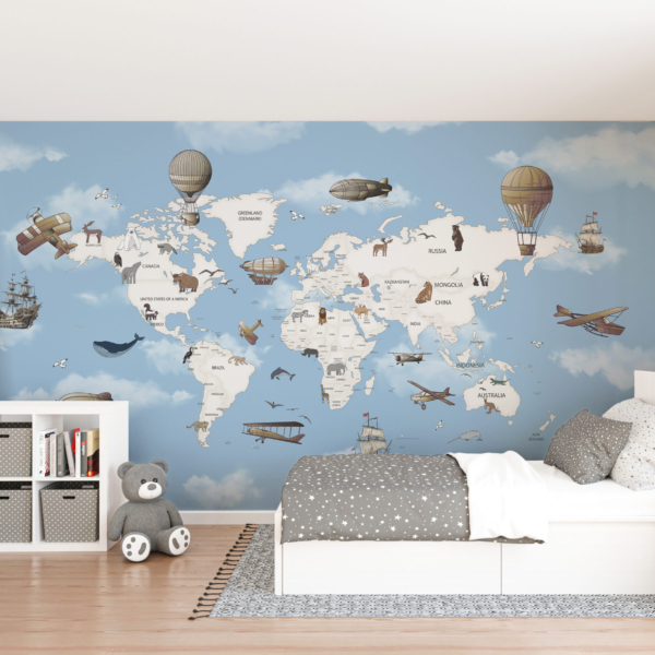 Fototapeta Dětská mapa světa