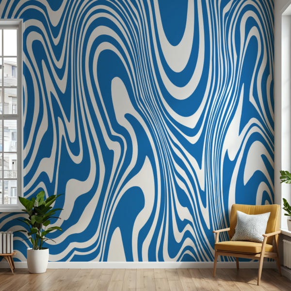 Fototapeta Modrý abstraktní pop-art