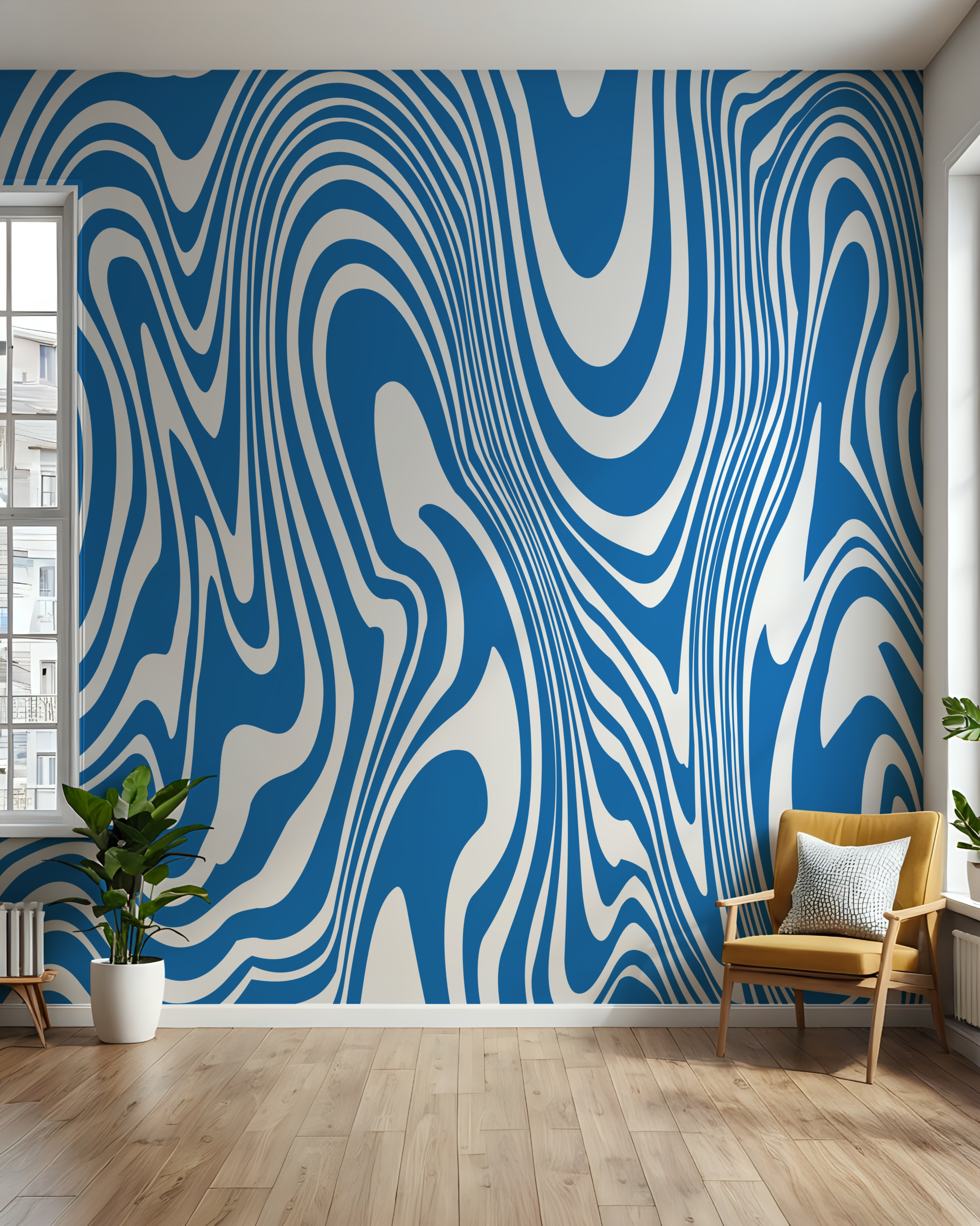 Fototapeta Modrý abstraktní pop-art