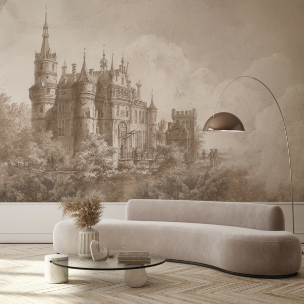Fototapeta Malý hrad Sepia