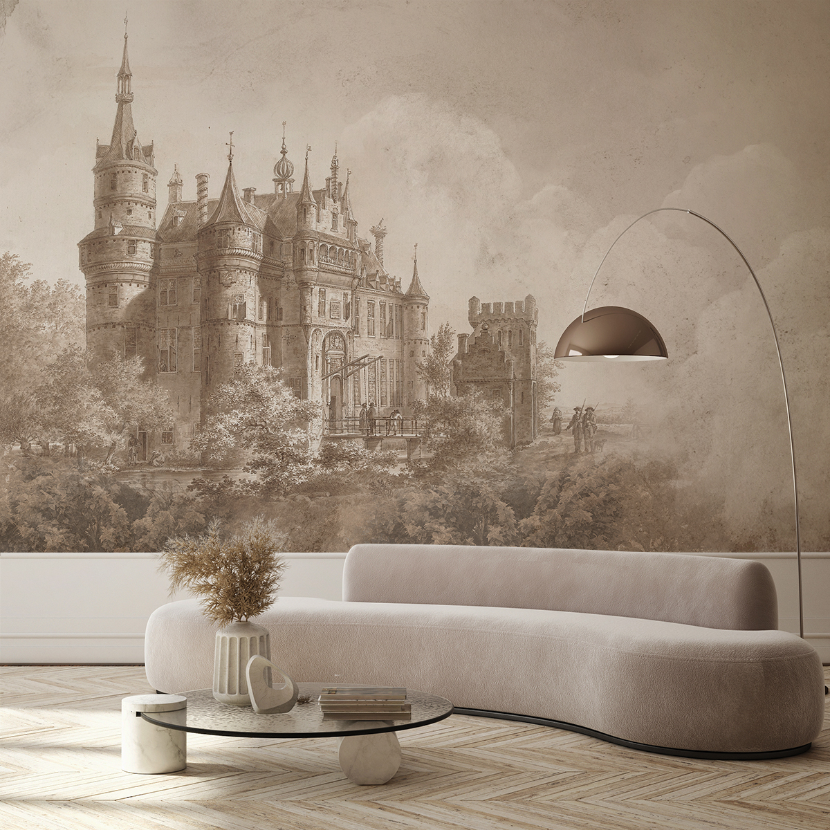 Fototapeta Malý hrad Sepia