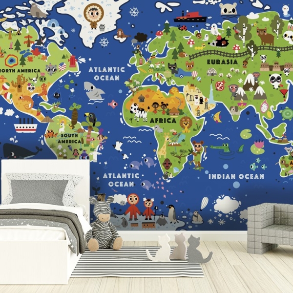 Fototapeta Dětská mapa světa