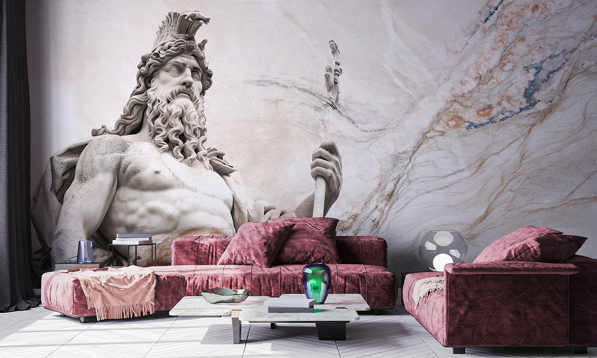 Fototapeta Poseidon v mramoru