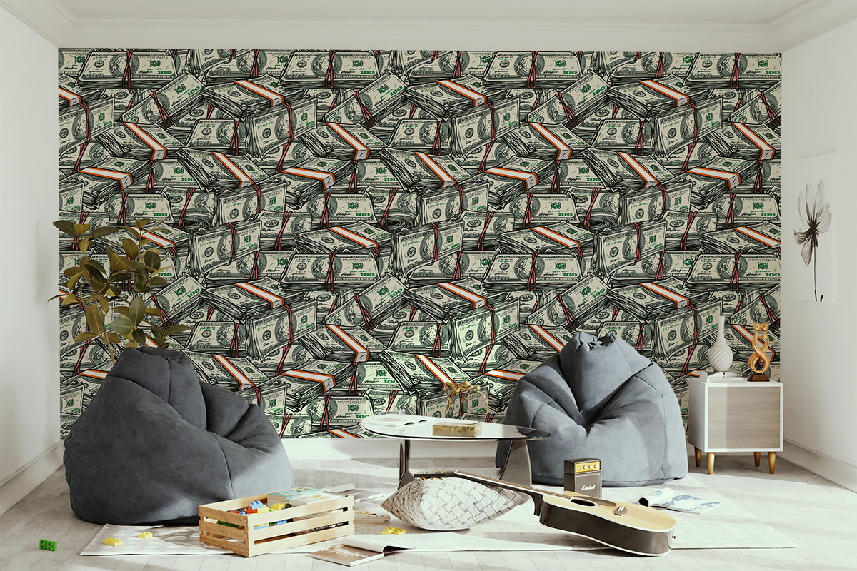Fototapeta Balíčky amerických dolarů