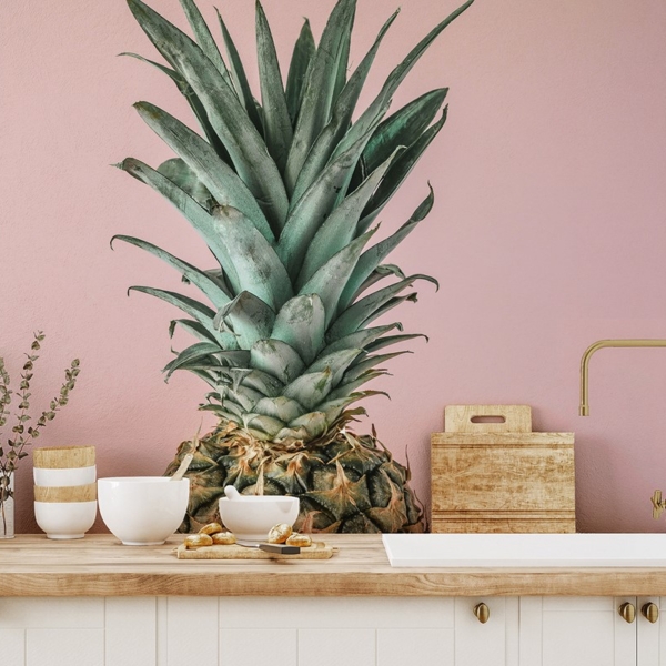 Fototapeta Ananas na růžovém pozadí