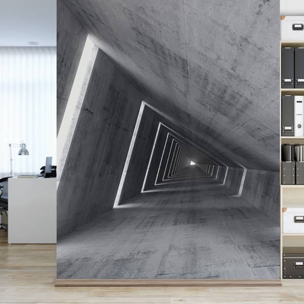 Fototapeta Betonová chodba 3D