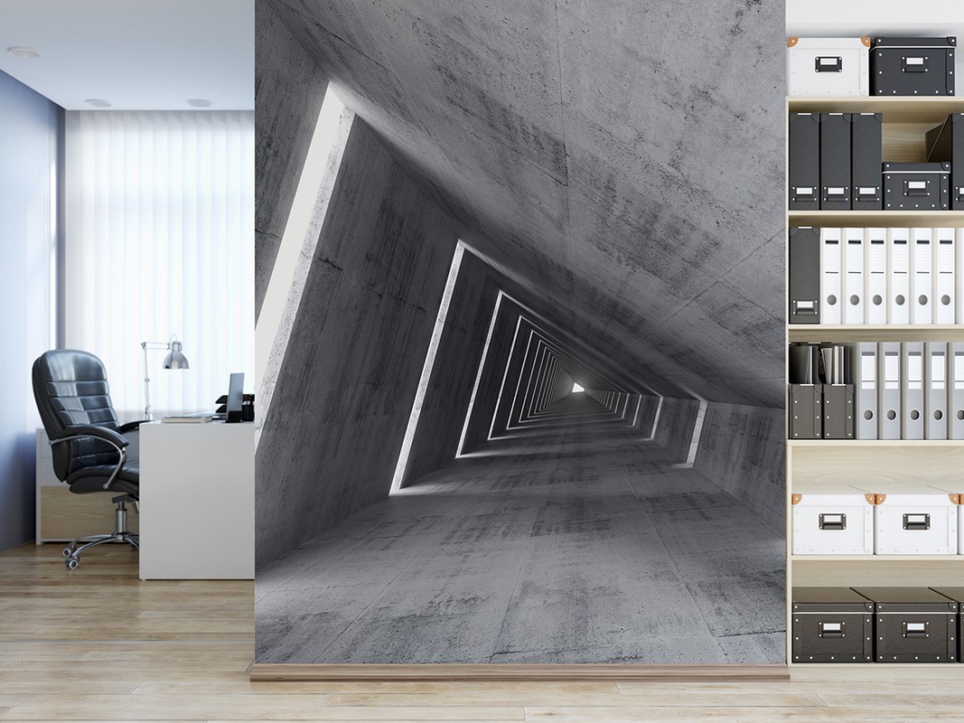 Fototapeta Betonová chodba 3D
