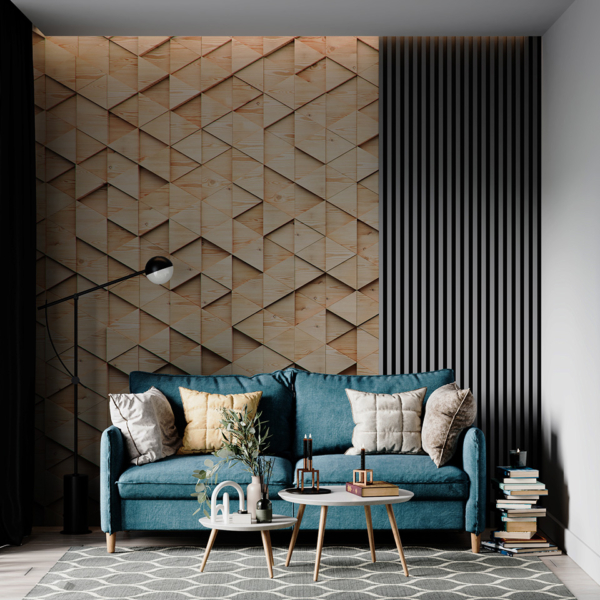 Fototapeta Dřevěná geometrie 3D