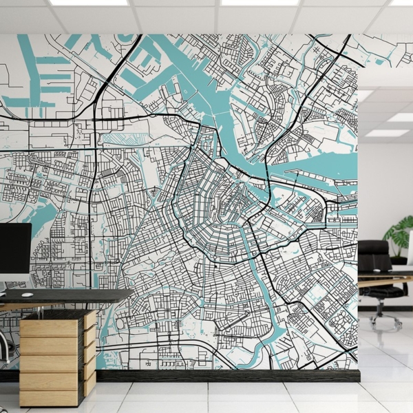 Fototapeta Mapa města Amsterdam