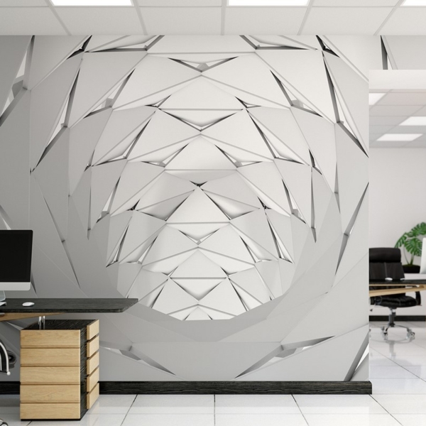 Fototapeta Stříbrný tunel 3D